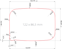 Платинка размером 122х86,5 мм