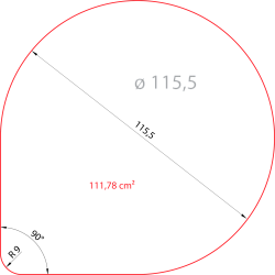 Платинка диаметром 115,5 мм