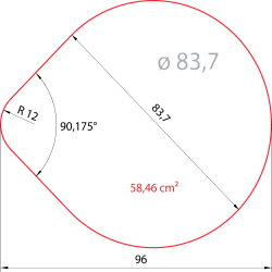 Платинка диаметром 83,7 мм