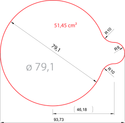 Платинка диаметром 79,1 мм
