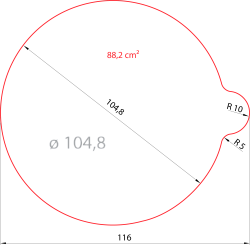 Платинка диаметром 104,8 мм
