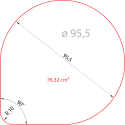 Платинка диаметром 95,5 мм