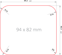 Платинка размером 94х82 мм