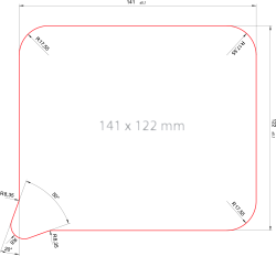Платинка размером 141х122 мм