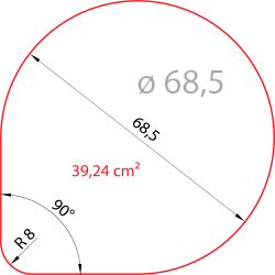 Платинка диаметром 68,5 мм