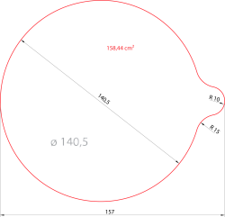 Платинка диаметром 140,5 мм