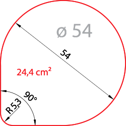 Платинка диаметром 54 мм