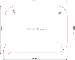 Платинка размером 141х105 мм