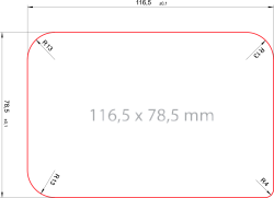 Платинка размером 116,5х78,5 мм