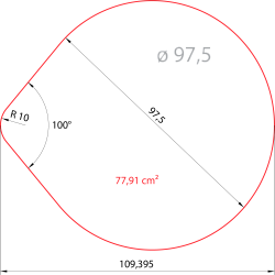 Платинка диаметром 97,5 мм