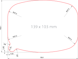 Платинка размером 139х103 мм
