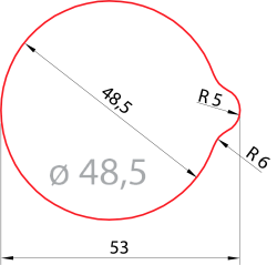 Платинка диаметром 48,5 мм