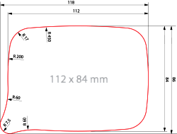Платинка размером 112х84 мм