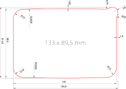 Платинка размером 133х89,5 мм