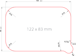 Платинка размером 122х83 мм