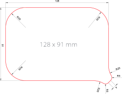 Платинка размером 128х91 мм
