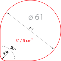Платинка диаметром 61 мм