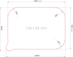 Платинка размером 126х92 мм